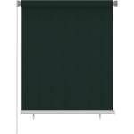 vidaXL Външна ролетна щора, 125(Ш)x140(В) см, тъмнозелена, HDPE (312812)