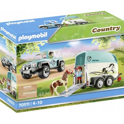 Playmobil 70511 Auto s přívěsem pro poníky