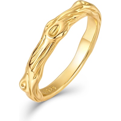 Olivie Strieborný prsteň VETVIČKA GOLD 9437