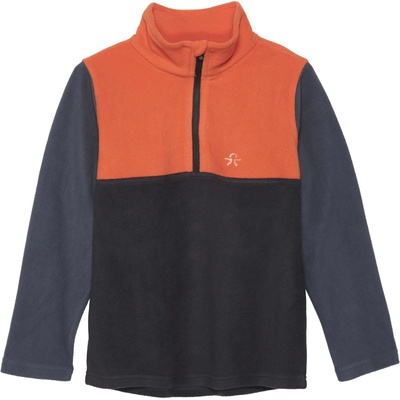 Color Kids Fleece Pulli Colorblock orange