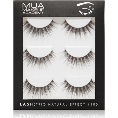 MUA Makeup Academy Lashes Natural Effect umelé mihalnice #100 3 pár