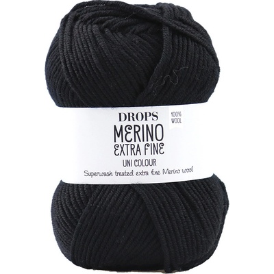 Drops Merino Extra Fine 02 černá