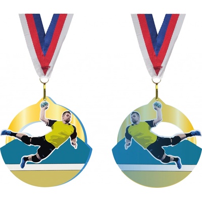 Akrylátová medaile Házená Zlatá