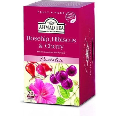 Ahmad Tea Revitalise Šípek Ibišek a třešeň 20 x 2 g