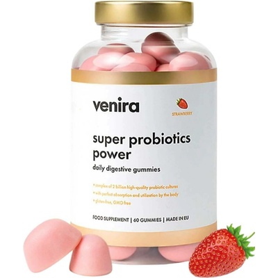 Venira Super Probiotics Power jahoda 60 bonbónů