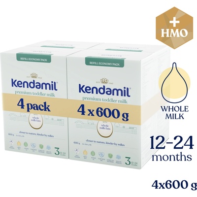 Kendamil 3 Premium HMO+ 4 x 600 g – Zbozi.Blesk.cz
