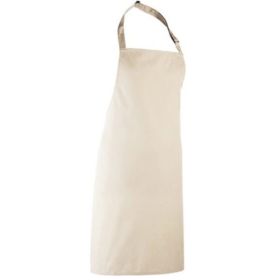 Premier Workwear Klasická zástera za krk PR150 Natural Pantone 1205 72 x 86 cm