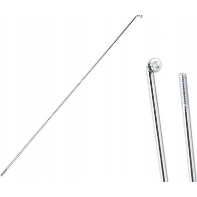 Oceľový pozinkovaný strieborný drôt do kolesa bicykla 2 mm x 220 mm Sle Spokes
