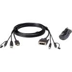ATEN hdmi към dvi-d комплект защитен kvm кабел 1, 8 м черен кабел 2l-7d02dhx2 (2l-7d02dhx2)