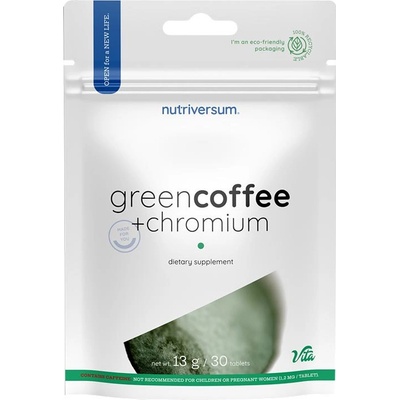 Nutriversum Green Coffee Bean + Chrome 30 tabliet
