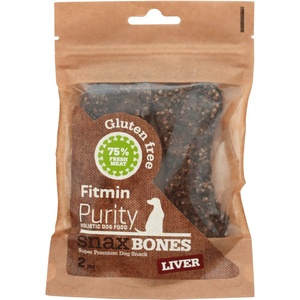 Dibaq Fitmin Purity Snax Bones Лакомство от черен дроб за кучета 2 бр