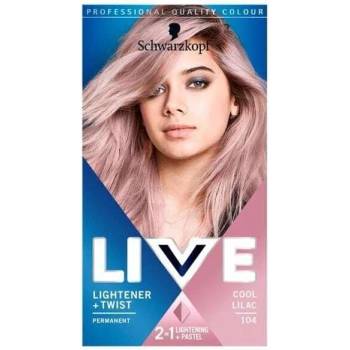 Schwarzkopf Live Lightener + Twist Изрусител за коса с пастелен оттенък 104 Хладно лилав