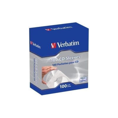 Obálky na CD, papírové, s okénkem, VERBATIM, bílé