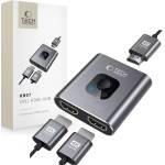 Tech-Protect HB07 HUB адаптер 2в1 HDMI 4K 60Hz космическо сиво (5906302360949)