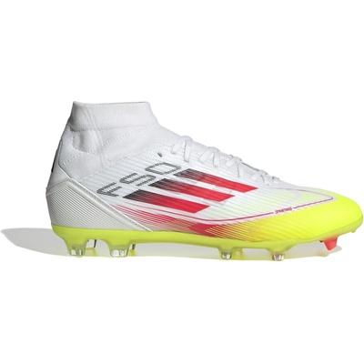 Adidas Дамски футболни бутонки Adidas F50 League Mid-cut Firm Ground Football Boots Womens - White/Red