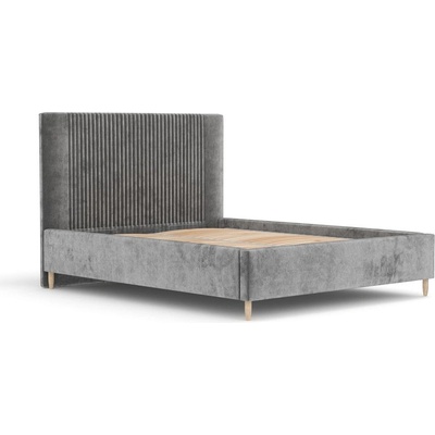 Maison de Reve Сиво двойно легло 160x200 cm тапицирано с място за съхранение с включена подматрачна рамка Etero - Maison de Rêve (ETERO160_MDR_P0_LOT09_M0_NF_T0_L26)