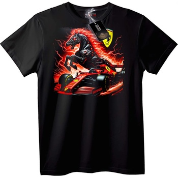 NOONEBRAND Тениска Ferrari F1 Състезания - XL, Black