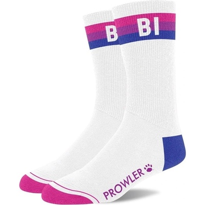 Prowler Bi Socks, bílé bavlněné ponožky s nápisem