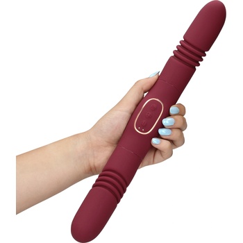 Loveline Double-Sided Thrusting Vibrator Merlot Grape
