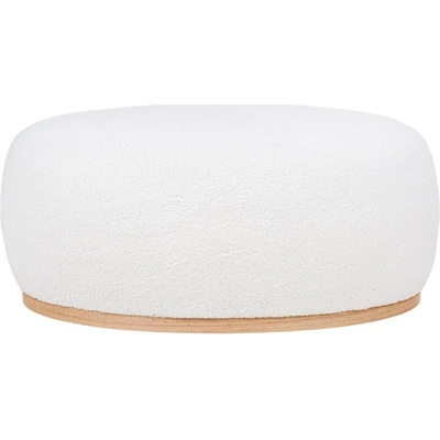 Nordic Living Bílý bouclé taburet Belfort 54,5 x 88,5 cm
