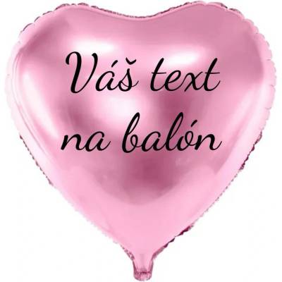 Personal PartyDeco Fóliový balón s textemRůžové srdce 61 cm