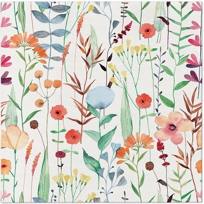 Airlaid servítky Watercolor flowers 40x40cm
