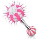 Šperky4U piercing do jazyka silikonový střapec PJ01196-PW