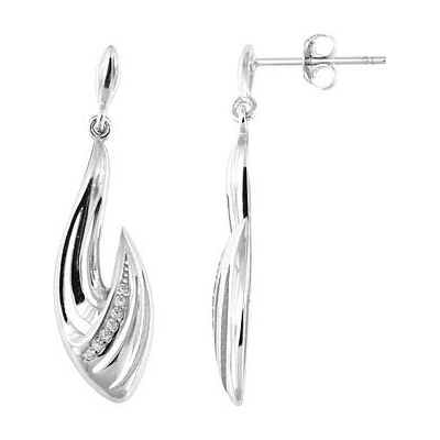 INFINITYSILVER Stříbrné visací náušnice NELIA se zirkony L4360287