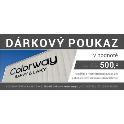Dárkový Kupón v hodnotě 500,- Kč
