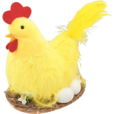 Plyšová sliepočka žltá 19 cm