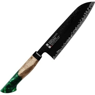 KONOLL kuchyňský nůž Santoku 180 mm Black Dyeing