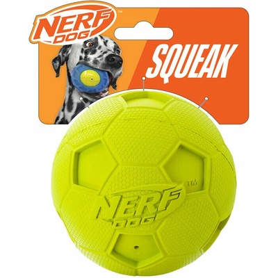 Nerf Dog gumová pískacia futbalová lopta 10 cm