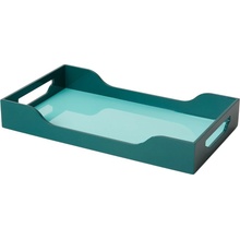 Printworks Ozdobná tácka SWELL 34 cm tyrkysová drevo