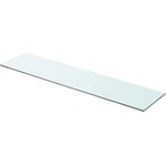 vidaXL Плоча за рафт, прозрачно стъкло, 90 x 20 см (243839)