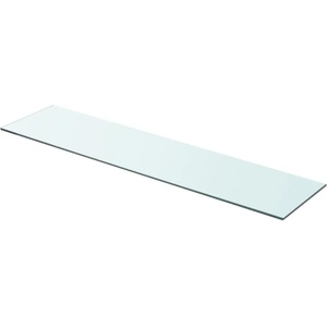 vidaXL Плоча за рафт, прозрачно стъкло, 90 x 20 см (243839)