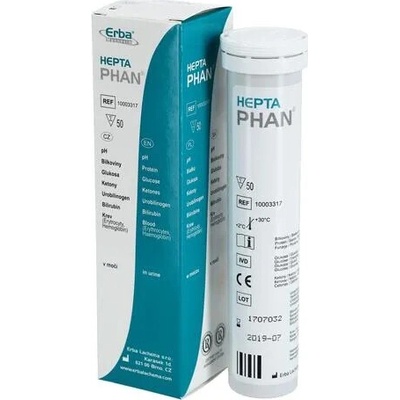 Erba Lachema HEPTAPHAN Diagnostické prúžky na moč 50 ks