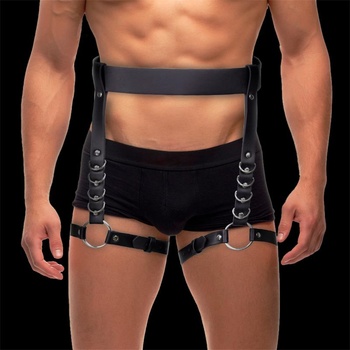 Image 1 of InToYou BDSM Line Didier Leg & Waist Bondage Harness Black