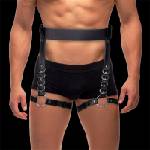 InToYou BDSM Line Didier Leg & Waist Bondage Harness Black