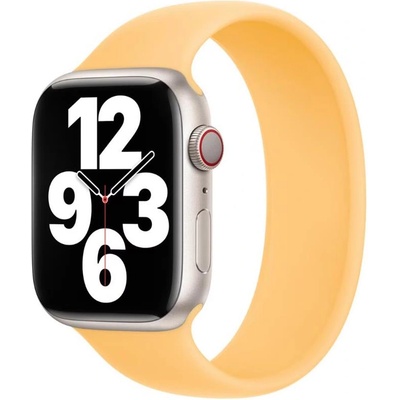Apple Оригинална силиконова каишка за Apple Watch 44мм, 45мм, 46мм, Ultra, Ultra 2, Ultra 3 49 - Apple Sunglow Solo Loop Band Size 7 (разопакован) (MPG33ZM/A)