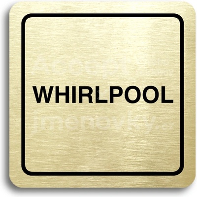 ACCEPT Piktogram whirlpool - zlatá tabulka - černý tisk