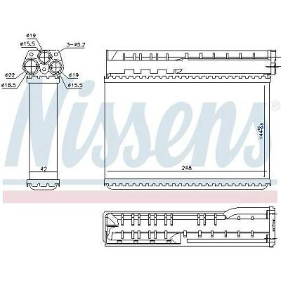 Výměník tepla NISSENS 70512