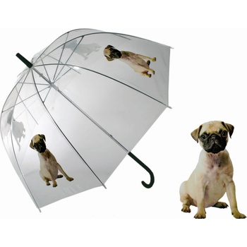 Průhledný deštník Mops