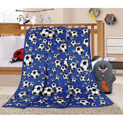 Bellatex Ella prikrývka Míč modrý 100x150