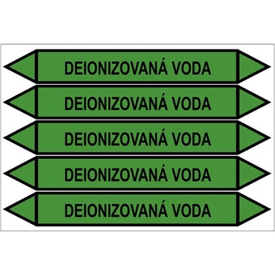 Značení potrubí, deionizovaná voda PZG 009069