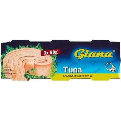 Giana Tuňák kousky ve slunečnicovém oleji З x 80 g (240 g)