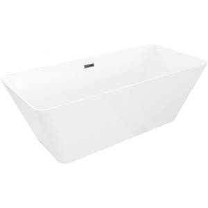 Mexen Velo Slim свободно стояща вана 170 x 75 см, бяла, черен преливник - 52811707500-70 (52811707500-70)