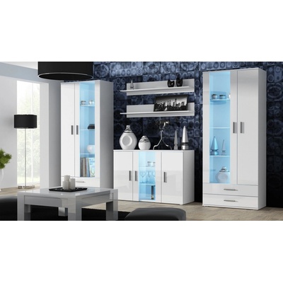 Cama Meble Soho S6 2D2S bílá / bílý lesk