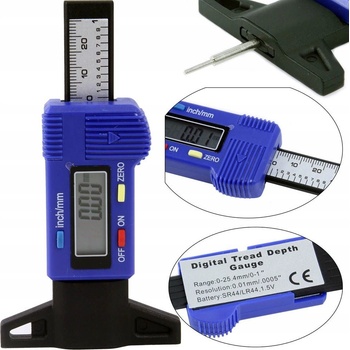 MAR-POL Digitální měřič hloubky dezénu pneumatik 0-25,4mm M15245