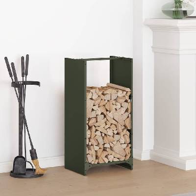 vidaXL Стойка за дърва, 40x30x80 см, студеновалцувана стомана (864234)