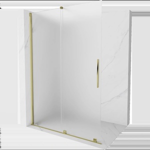 Mexen Velar плъзгаща се душ кабина Walk-in 130 x 200 cm, скреж 8 mm, златна - 871-130-000-33-50 (871-130-000-33-50)